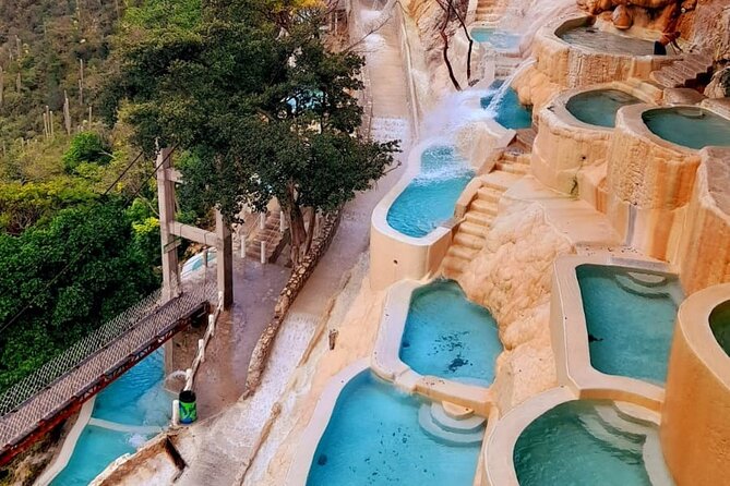 Day trip to Grutas Tolantongo Hot Springs - Suspension bridge + pools: where the photos become real