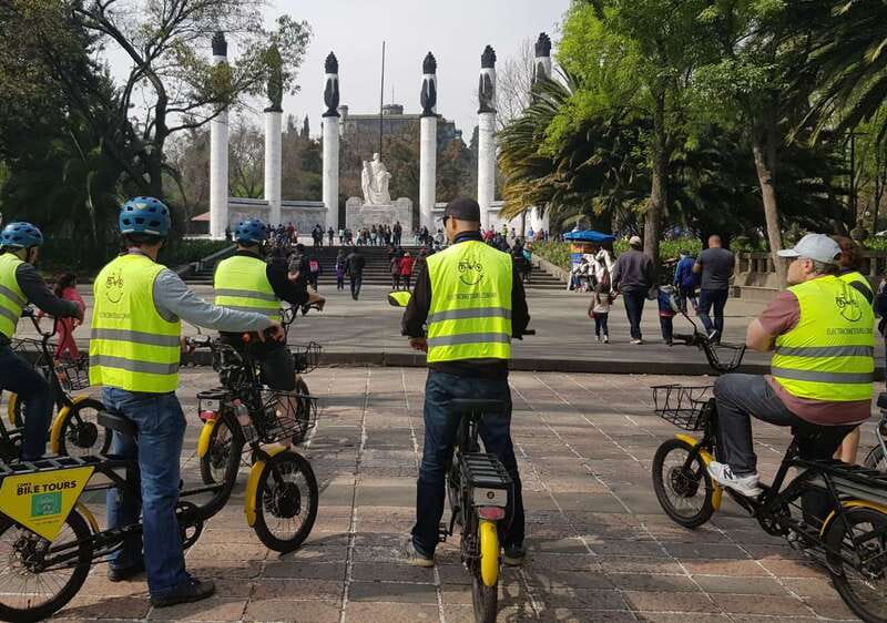 Electric Bike City Tour with a taco stop. - Meeting at Zacatecas 3 and getting ready (helmet on, stress off)