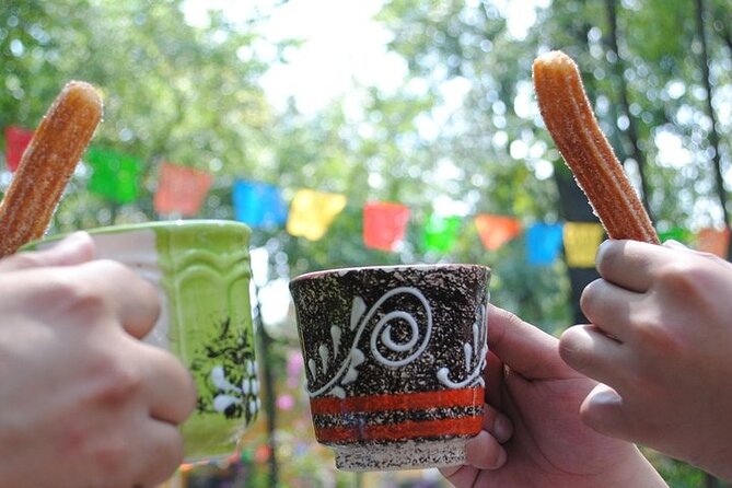 Frida Kahlo VIP - Bike & Churros [Museum Tickets Included] - Jardín Centenario and the Fountain of the Coyotes