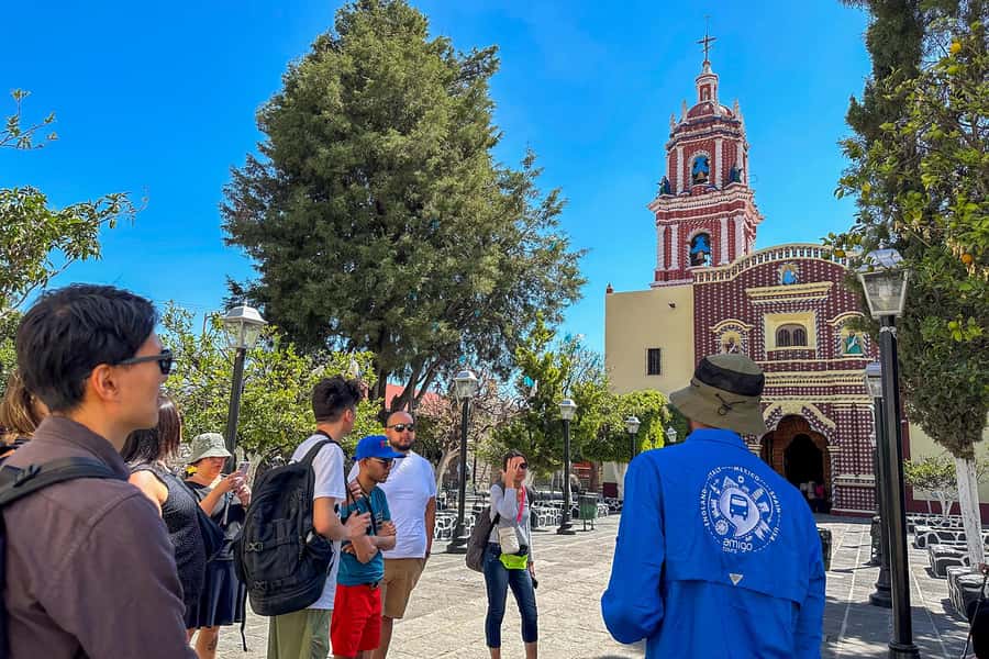 From Mexico City: Puebla, Cholula and Tonantzintla Day Trip - Cholula’s Great Pyramid: an “up top” moment with real context