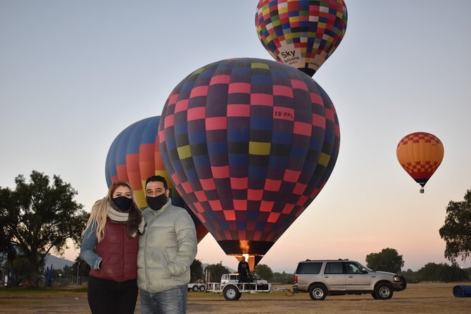 Hot Air Balloon Flight over Teotihuacán - Balloonport morning: arriving near the pyramids, not hours away