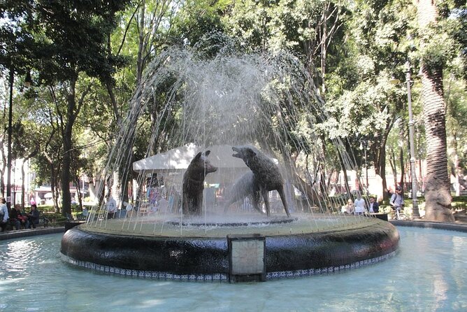 Mexico City Coyoacán, Frida Kahlo Exploration Game and Tour - Plaza Coyoacán: cobblestones, cafés, and a cultural clue route