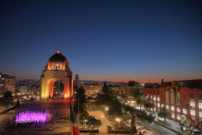 Night Tour of Mexico City Panoramic Ride on a Double-Decker Bus - The Three-Tower Modern Complex: A Different Side of CDMX