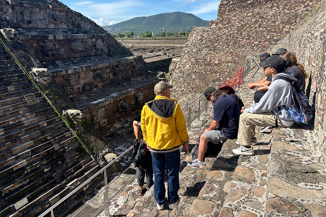 Pyramids of Teotihuacan Dawn (Tequila and Mezcal Tasting) - The Temple of Quetzalcoatl stop: feathered snakes and a photo finish