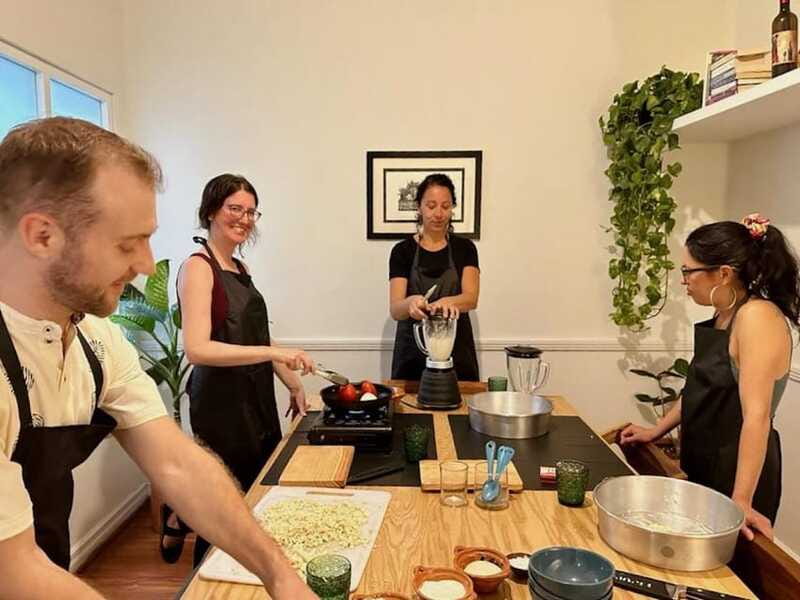 Tamales 101: Multi-variety tamal cooking class and feast - The feast table: artisan dinnerware makes it feel like an event